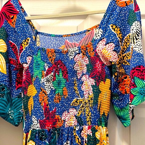 Soft Surrounding Floral Color Simon’s Maxie Dress with Flutter Sleeves! - Picture 4 of 7